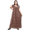 Belle Robe de Nuit Imprimée Bordeaux Créateur Indien Vêtement Décontracté Robe Nighty