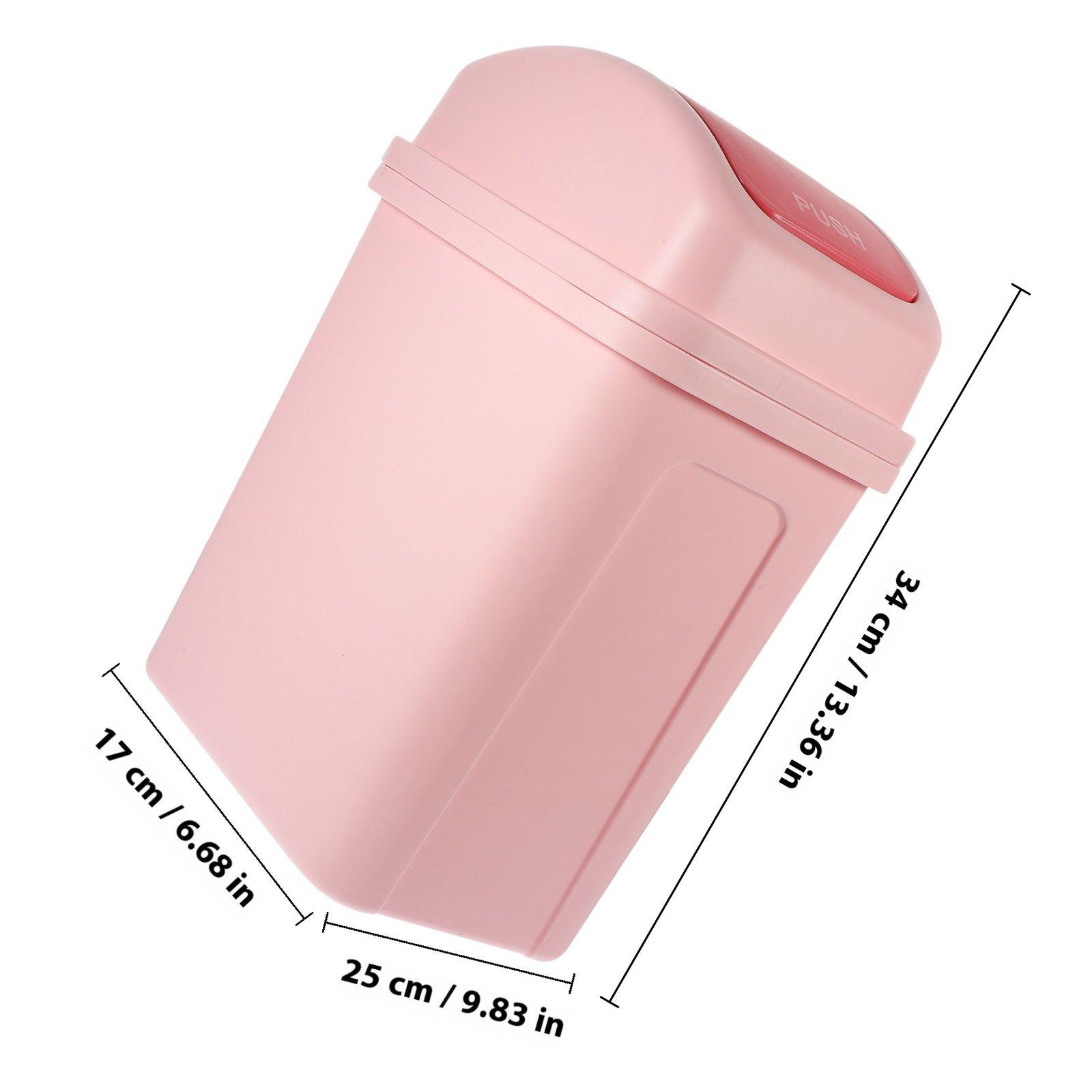 

Trashcans for Kitchens Covered Bin Garbage Dustbin Waste with Lid Basket Lidded Indoor розовый