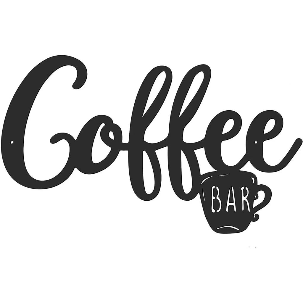 Metall-Wandschild – Coffee-Bar-Hängeschild mit Kaffee-Buchstaben-Design, stilvolle und langlebige Wanddekoration für Küchen, Cafés