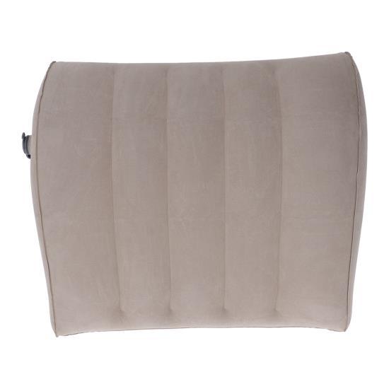 Inflatable Lumbar Pillow Portable Inflatable Lumbar Support Pillow for Car Office Travel Gray 