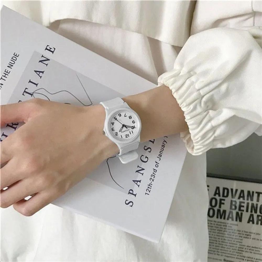CSAT watch, female student wristwatch, silent wristwatch CSAT Watch-White