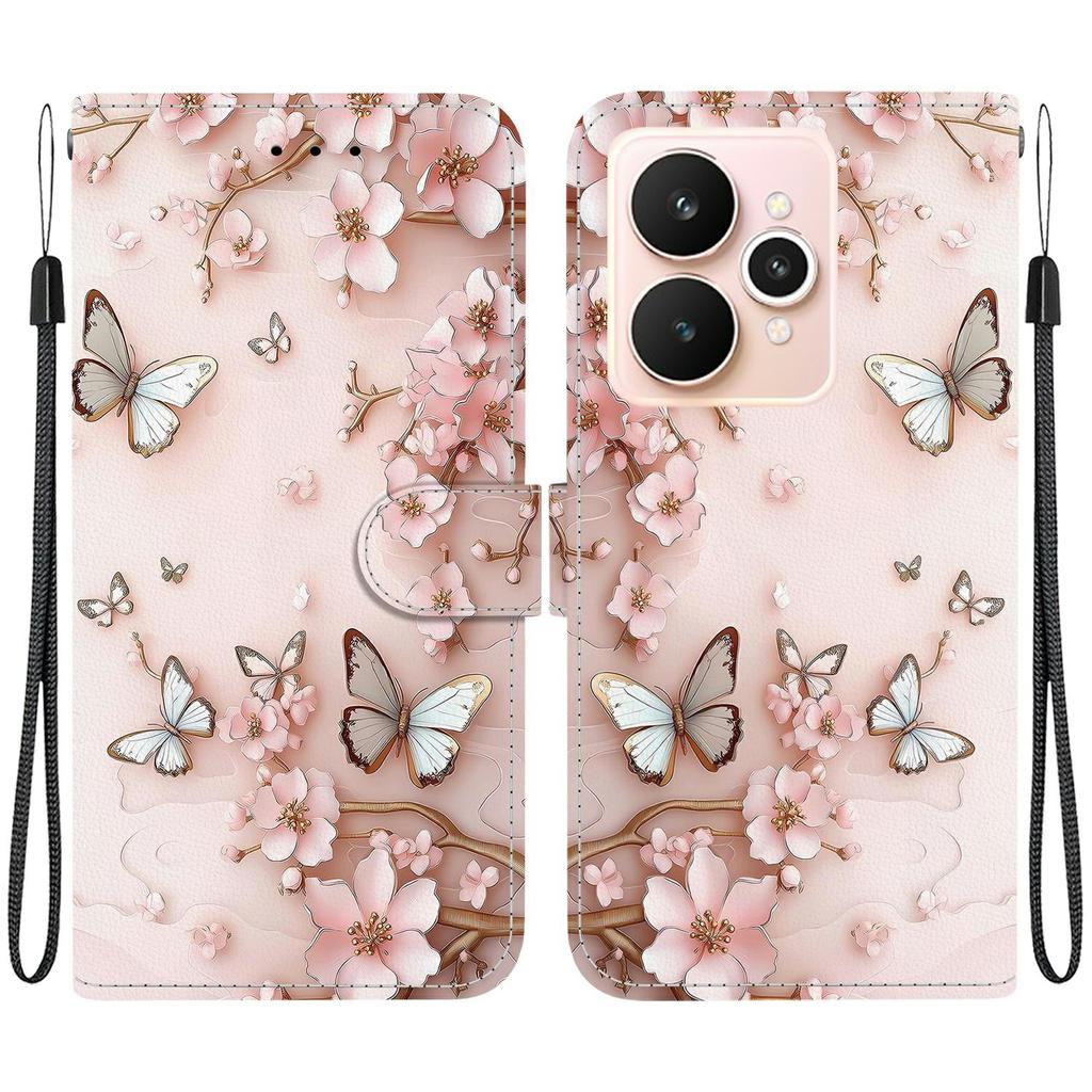 For Realme 15 Pro 5G/15 5G Wallet Case Pattern Printing Leather Stand Phone Cover with Strap