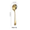 Abay 410 Stainless Steel Gold Long Handle Spoon Set