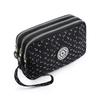 Waschbare Denim Damen Mehrfachfach-Clutch: Münz-, Make-up- und Handyaufbewahrung.