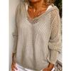 Camicette e camicie con scollo a V a maniche lunghe con stampa tinta unita primavera autunno moda casual da donna