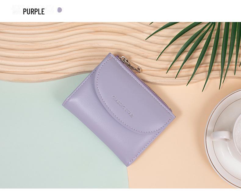 Korean Women's Solid Color Coin Purse: Multifunctional, Large Capacity Card Holder