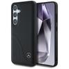 Mercedes Leather Case Curved Stitches For Samsung Galaxy S25 Black