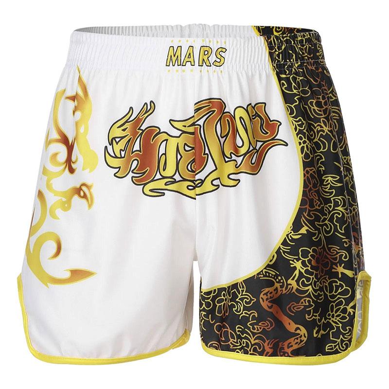 Мужские Боксеры Шорты для Муай Тай Спортивные MMA Боевые Тренировочные Короткие Штаны Мужская Одежда Купальник Мужской Пляж S белый