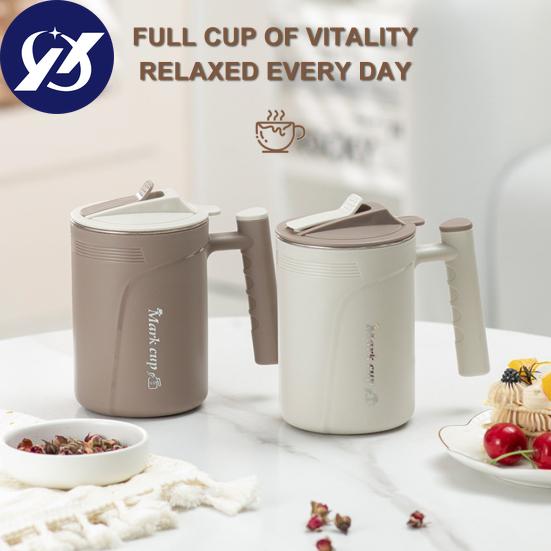 480ML Insulated Cup Stainless Steel Coffee Mug Lightweight Portable Long Handle Tea Cup Home Office Supply