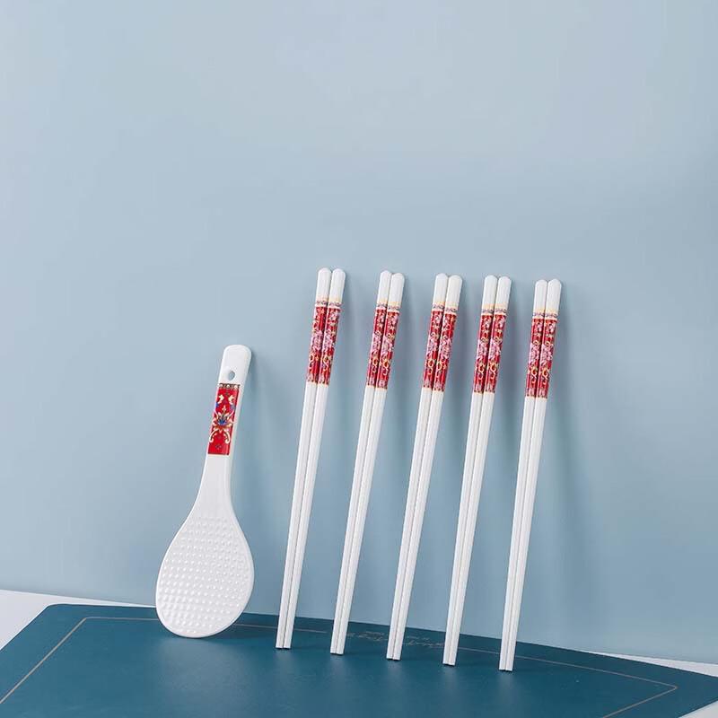 Jingdezhen Enamel Ceramic Chopsticks Set