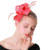 Wassermelonenrot Exquisites Schleifen-Stirnband Imitation Hanfgarn Kopfbedeckung Britische Haaraccessoires Society Ball Empfang