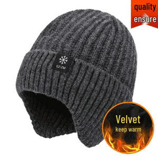 

Зимняя мужская теплая вязаная шерстяная шапка для холодной погоды One Size