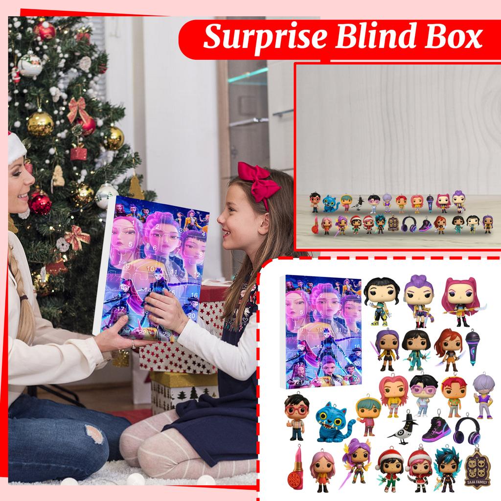 3D Hexenpuppen Überraschungsbox, 24 Puppen warten darauf, von Ihnen ausgepackt zu werden, Weihnachtsüberraschungsgeschenk für Freunde und Kinder