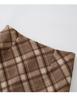Women's Red Plaid High-Waisted Woolen A-line Skirt - Autumn/Winter 2025 Collection
