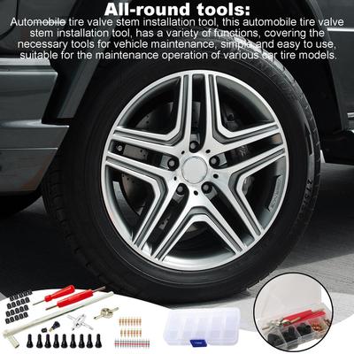 Tire Stem Puller Kit 65 Pieces Automotive Maintenance Supplies Valve Core Installer Kit For Truck ATV Vehicle Auto Sedan SUV