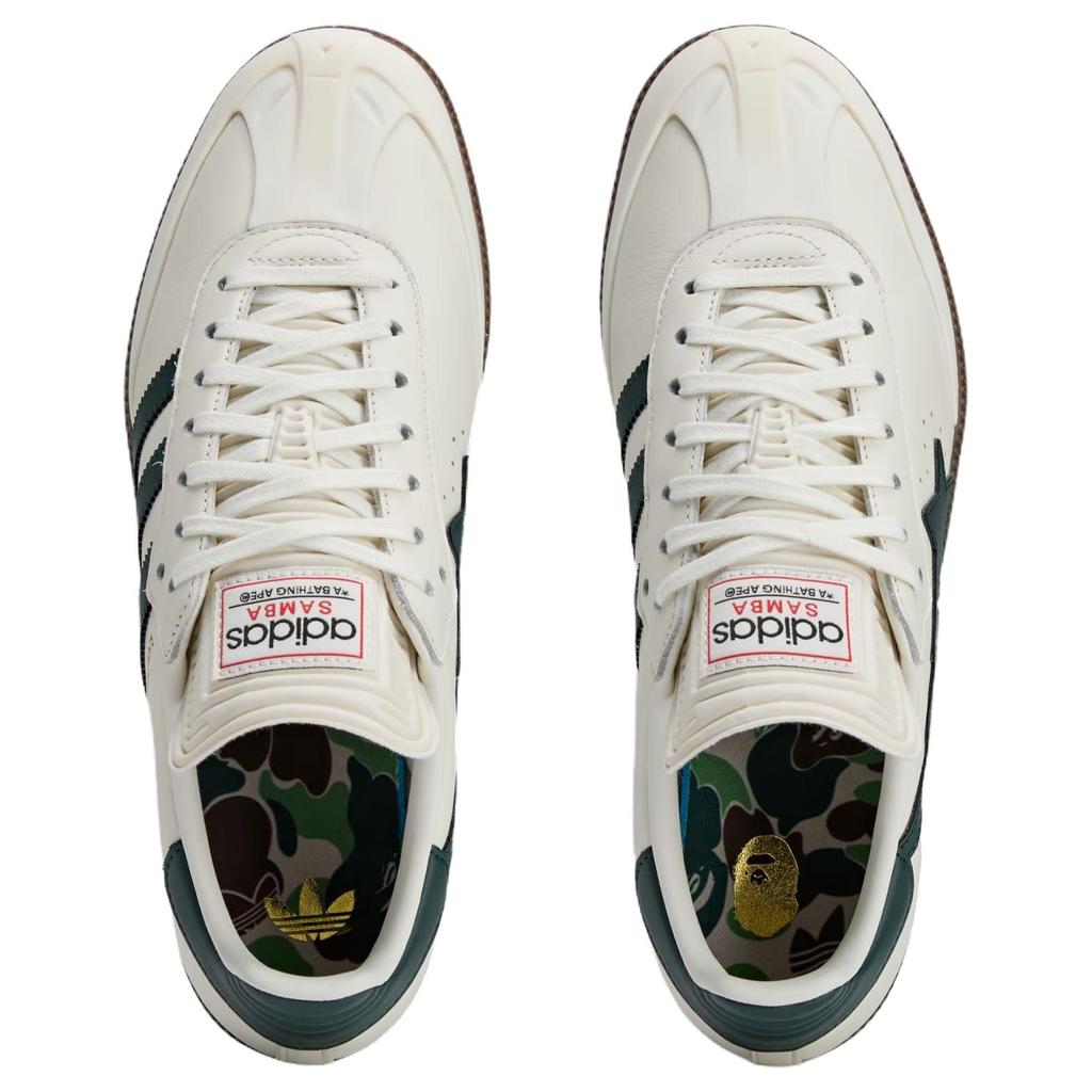 BAPE x adidas Samba Mistrzostwa Świata Trampki Unisex Białe Ecru Cienisty Zielony KJ8852
