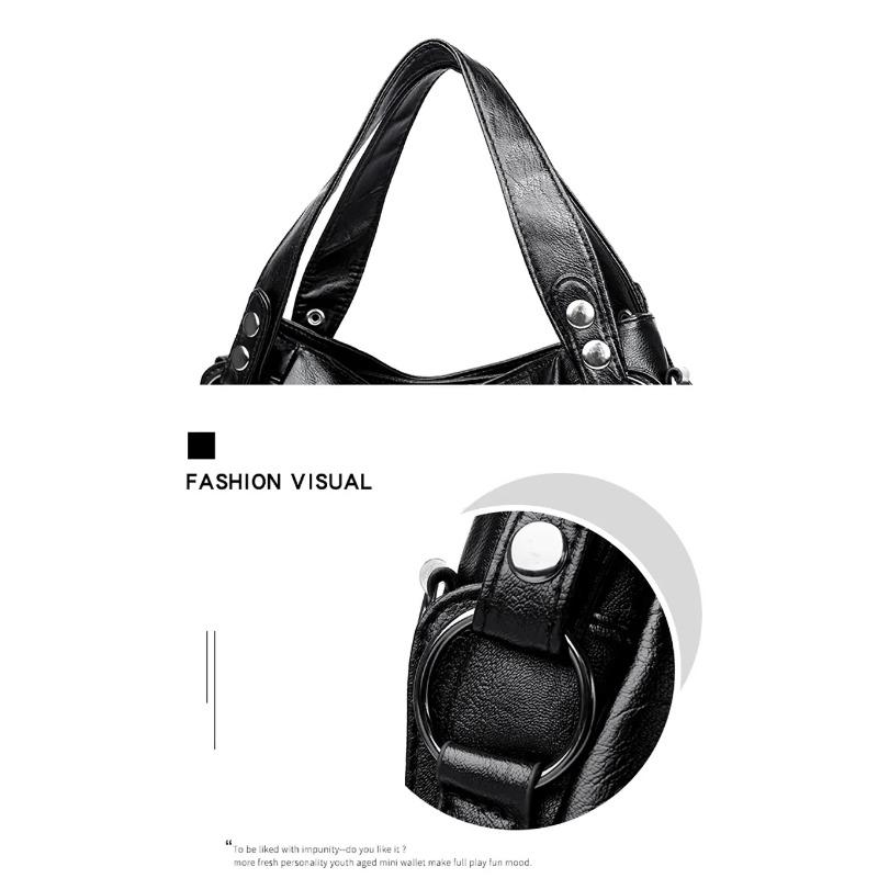 Soft Leather Luxury Handbags Women New Casual Tote Bag Designer Ladies Large Shoulder Crossbody Handbag Sac for Female Patchwork