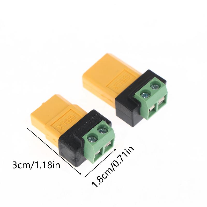 XT60 Male Female To 2Pin Terminal Adapter Solderless Charging Connector For UAV Balance Charger Solar Panel Model Devices