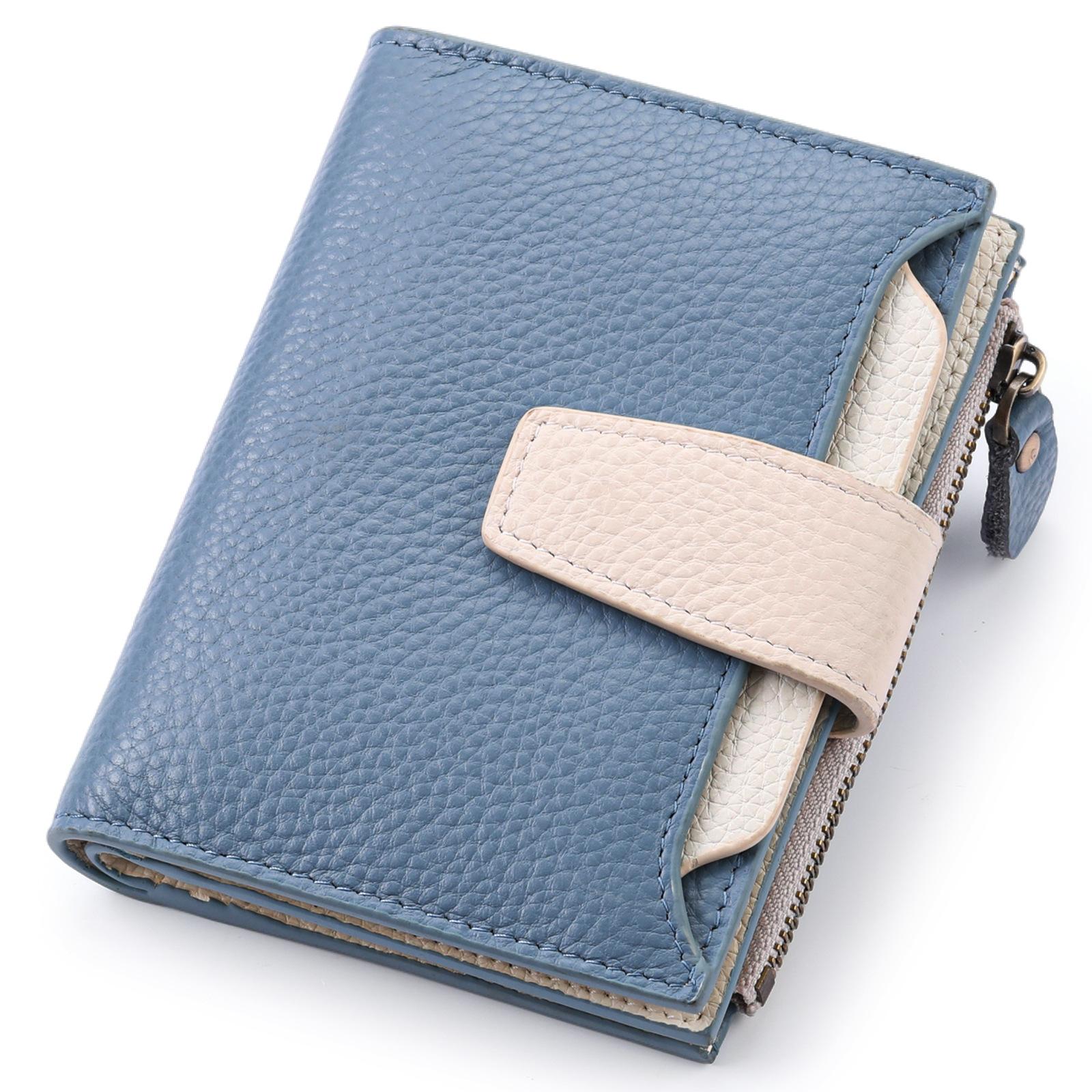 

Small Women Wallet Fashion Genuine Leather Luxury Short Mini Wallets Bags for Woman Coin Purse Female Card Holder Money Bag небо синє кольору