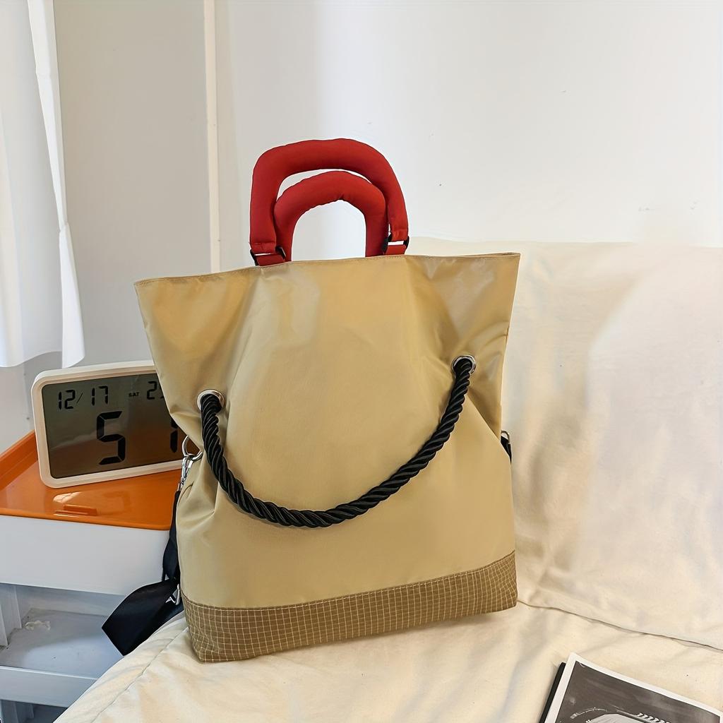 Large capacity men's and women's same simple tote bag shoulder bag