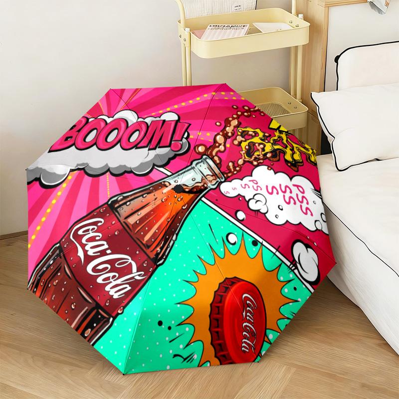 Christmas Gift Halloween Theme Bear Truck Coca Cola umbrella is suitable for all seasons, including home travel and outdoor activities Y24