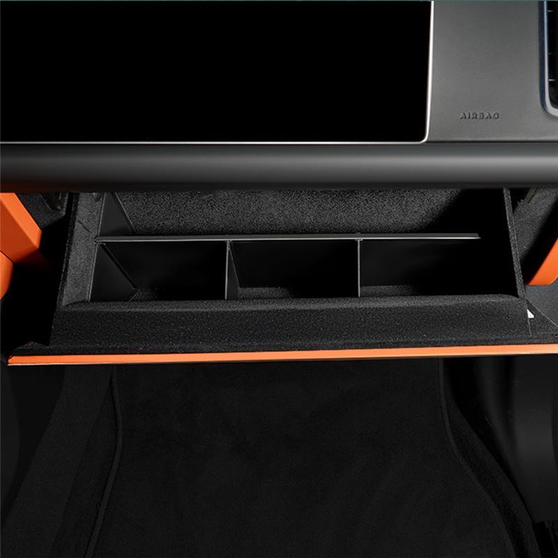 1 PCS Co-Pilot Glove Box Partition Storage Box,Passenger Storage Box, Black ABS For Lixiang L7 L8 L9