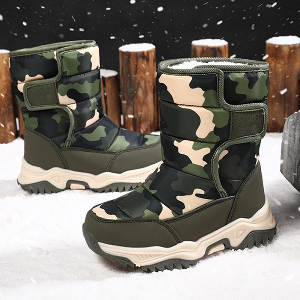 Kids Snow Boots Warm Anti-Slip Winter Shoes Toddler Winter Outdoor Boots for Boys Girls for Outdoor Skiing