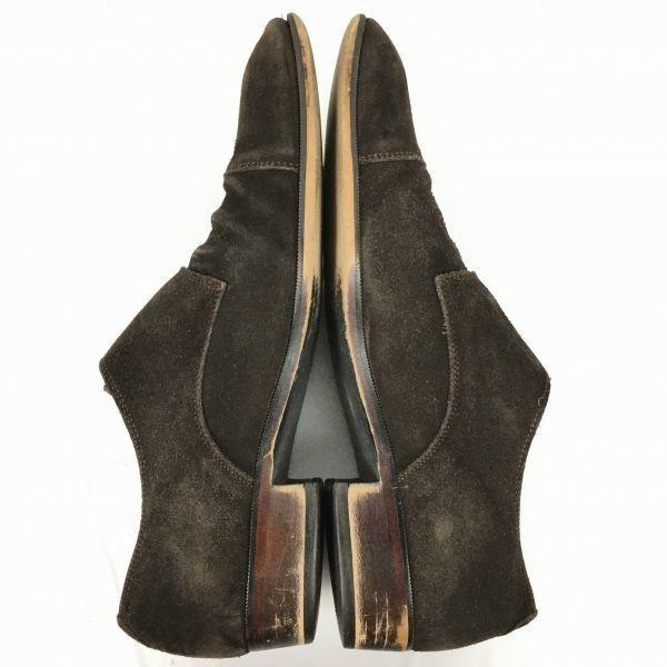 Made in Japan BEAMS HEART Suede Double Monk Strap Business Shoes Dark Brown size 26.0-26.5-27.0 Men's