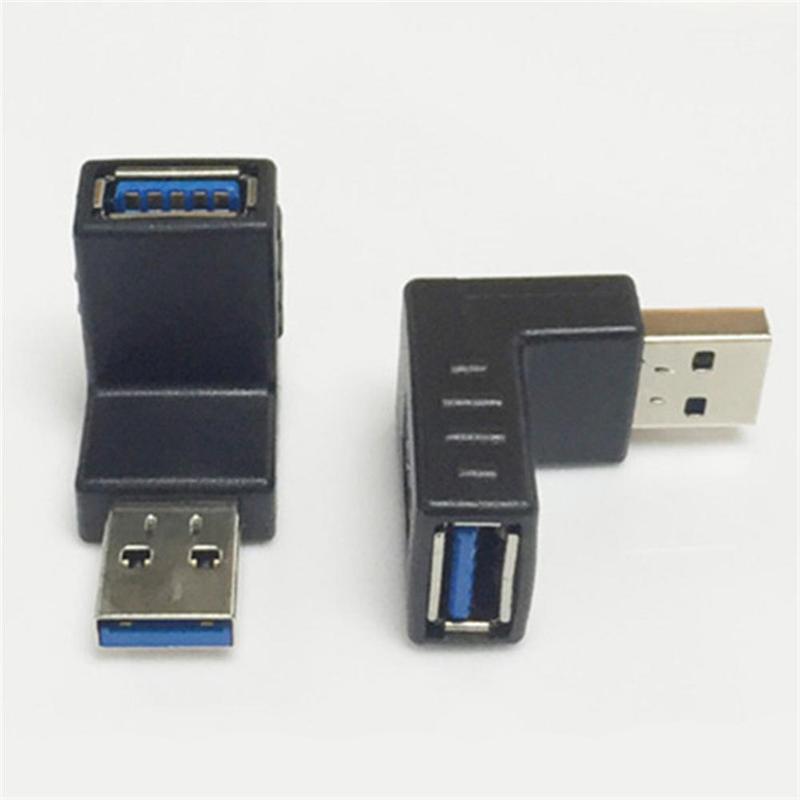 USB Adapter Left Bend Male To Female 3.0 Elbow Data 90 Female Male Cable A Degree To Computer H J5O8