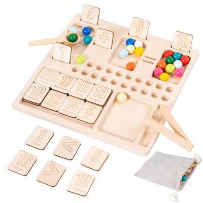 Kinder Montessori Pfarrgemeinde Mathe-Spielzeug Clip Bead Anzahl Zählen Berechnung Spiel Vorschule Lernwerkzeuge Pädagogisches Holzspielzeug