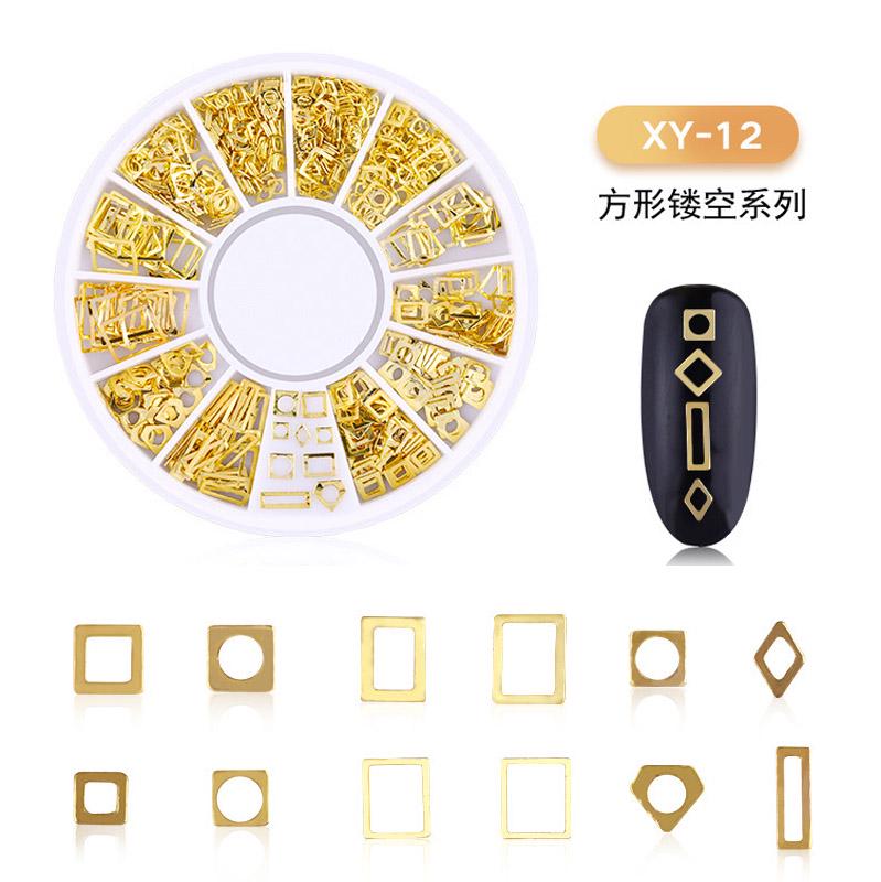 

Микс для маникюра ногтей Мини позолоченный сплав Материал маникюрные украшения Аксессуары для нейл-арта