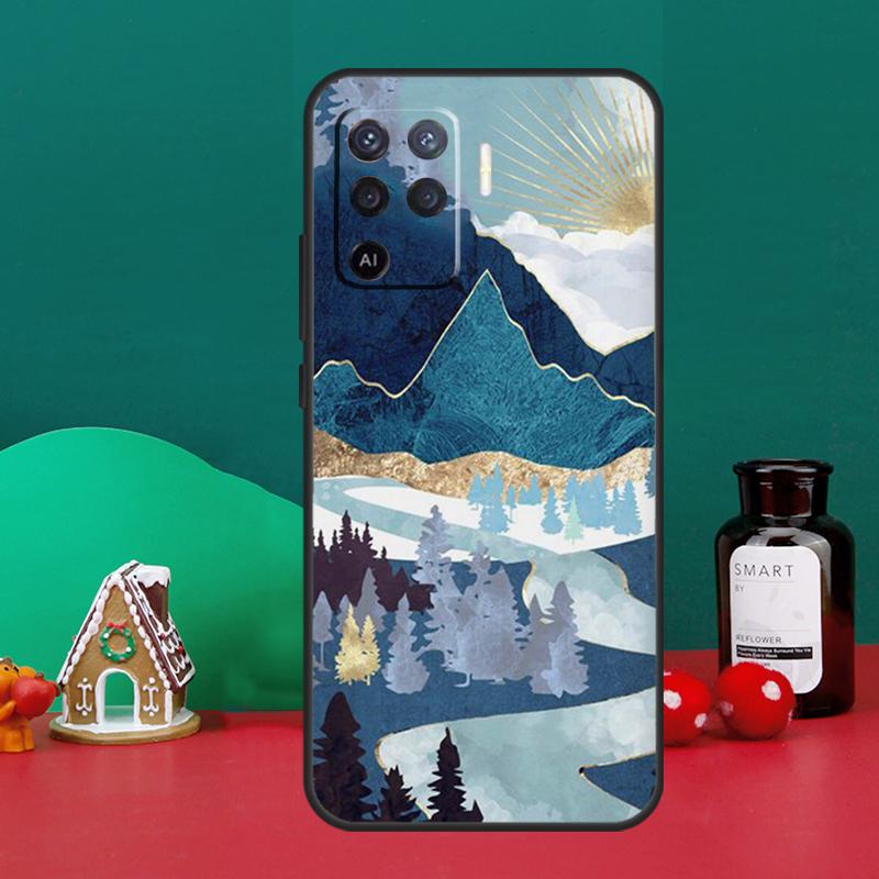 Landscape Mountain Night Sky Case For Oppo A98 A78 A58 A38 A18 A54 A74 A94 A80 A60 A40 A96 A76 A16 A15 A17 A57 A5 A6 Pro