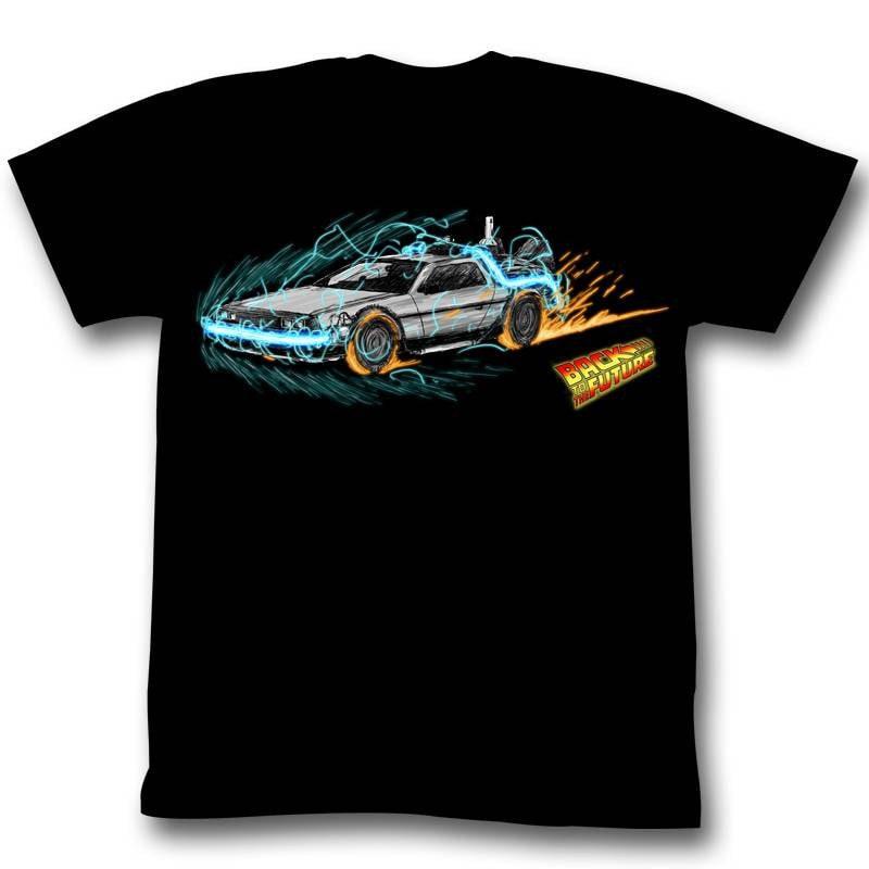 Back to the Future Time Painting Black Adult T-Shirt