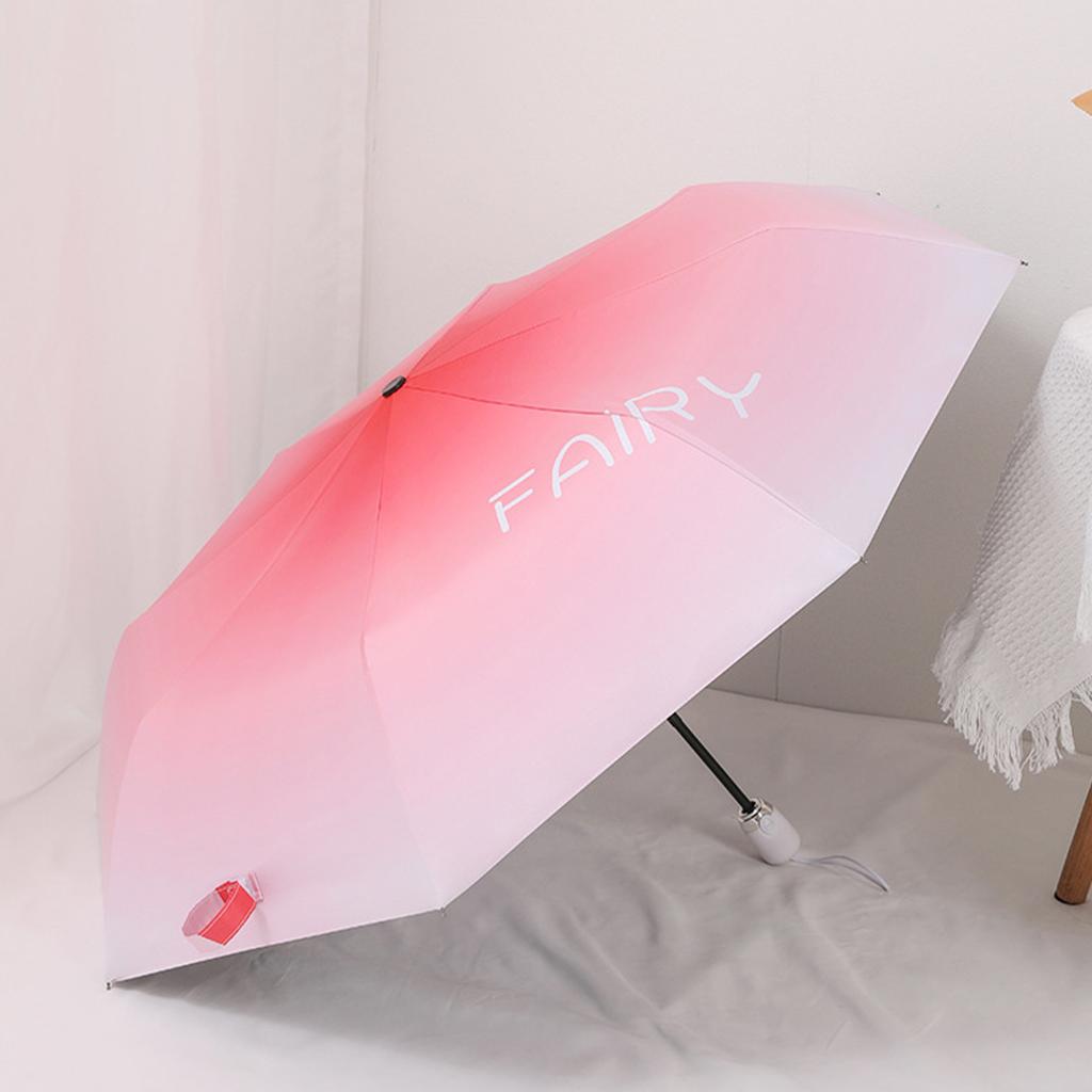 Gradientový skládací deštník pro UV ochranu a ochranu proti slunci, malý a svěží černý povlak pro použití za slunečného i deštivého počasí