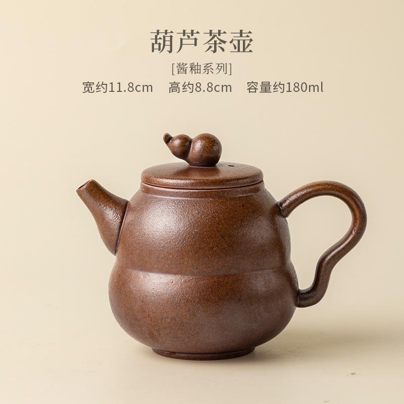 180ML Soßen-Glasur Kürbis-Teekanne Kreativer Tee-Aufgusskrug Teekocher mit Kugelöffnung Blumen-Tee-Geschirr Zubehör Handwerk