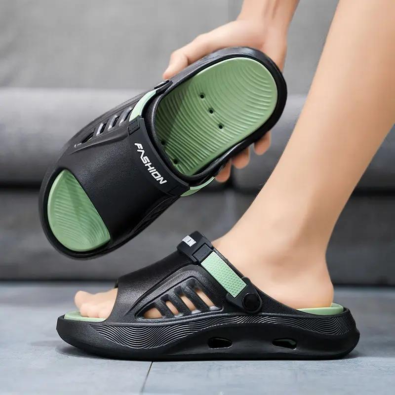 Fashion Platform Men's Shoe Beach Original Fun Rubber 2025 Slides Style Y2k Fashion Casual Low Price Adult Pvc Trend Eva Male Slipper