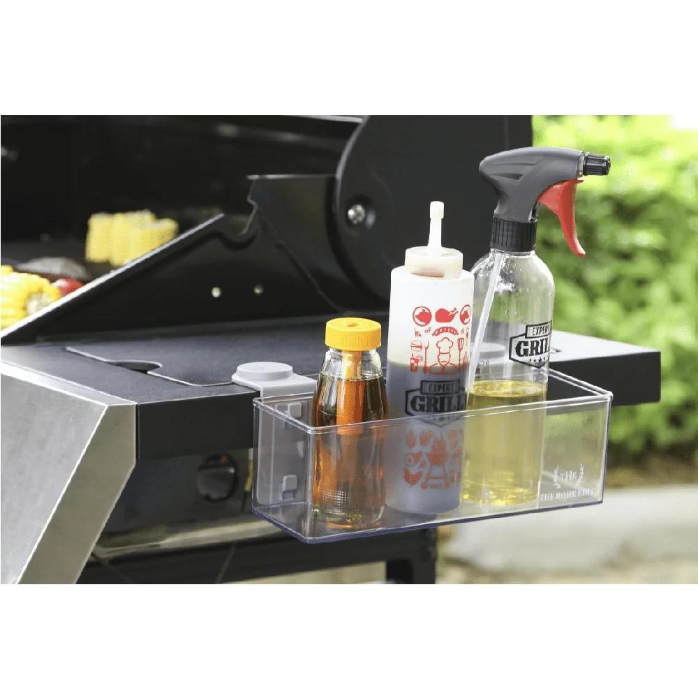 Magnetic BBQ Grill Caddy Condiment Holder Storage Tray Outdoor Cooking Utensil Organizer Easy Access Tool Rack