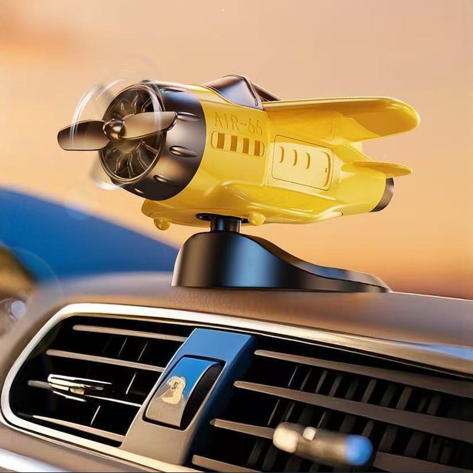 

Solar Powered Dashboard Drifting Rotating Airplane Ornament – Car Interior Decoration & Gift for Men, Women, and Military Enthusiasts (Yellow) one size жовтий