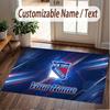 Custom Rug New York Rangers Pattern Print Name Text Soft Non‑Slip Floor Carpet for Home Indoor Decoration
