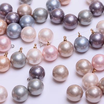 12mm 5Pcs Imitation Colored Round Pearls Beads Handmade Crafts Material Making Accessories DIY Bracelets Earrings Necklace Jewelry Accessory