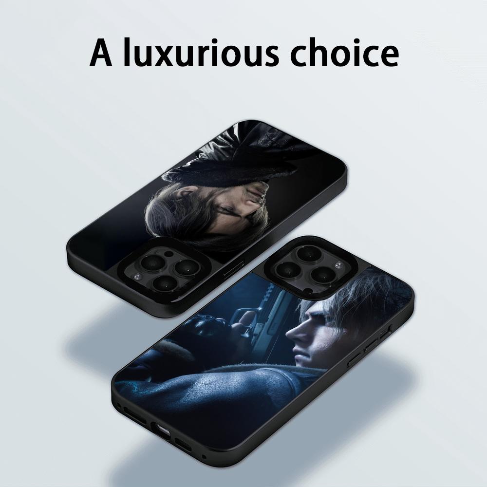 Resident evil 9 hot game poster Phone Case for iPhone 17 16 e 15 14 13 12 Pro Max Sheepskin Silver-edged protective case