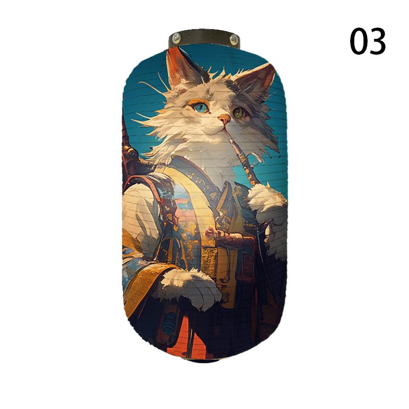 NEW Japanese Chochin Hanging Lantern Ukiyo-e Style Samurai Cat Anime Cartoon Lantern Sushi Restaurant Decor Festival Party Decor