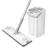 Hands-free Flat Dust Mop With Bucket - Wet And Dry Cleaning, Bedroom, Kitchen, Living Room, Bathroom - Durable Plastic Household Floor Mop Tool