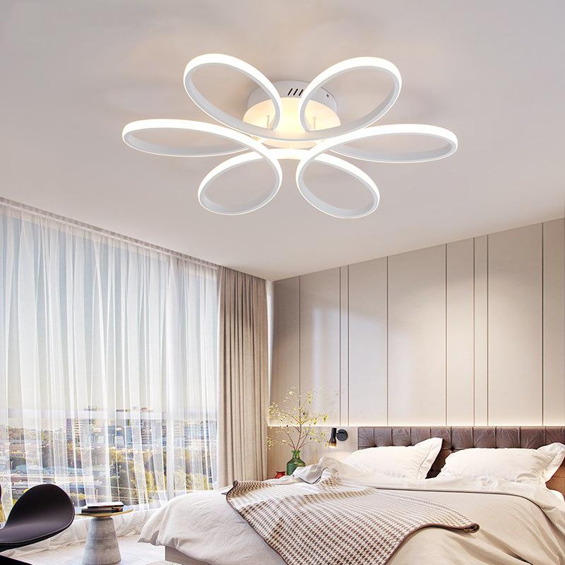 Modern LED Ceiling Light 30CM June Flowers Black And White For Bedroom Living Room Restaurant Hotel Interior Lighting Fixtures