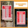 2 Pcs Business Hours Sticker Store Open Sign Time Schedule Vinyl Plaques Signs Office Hour Retail Cafe Barbershop Decoration
