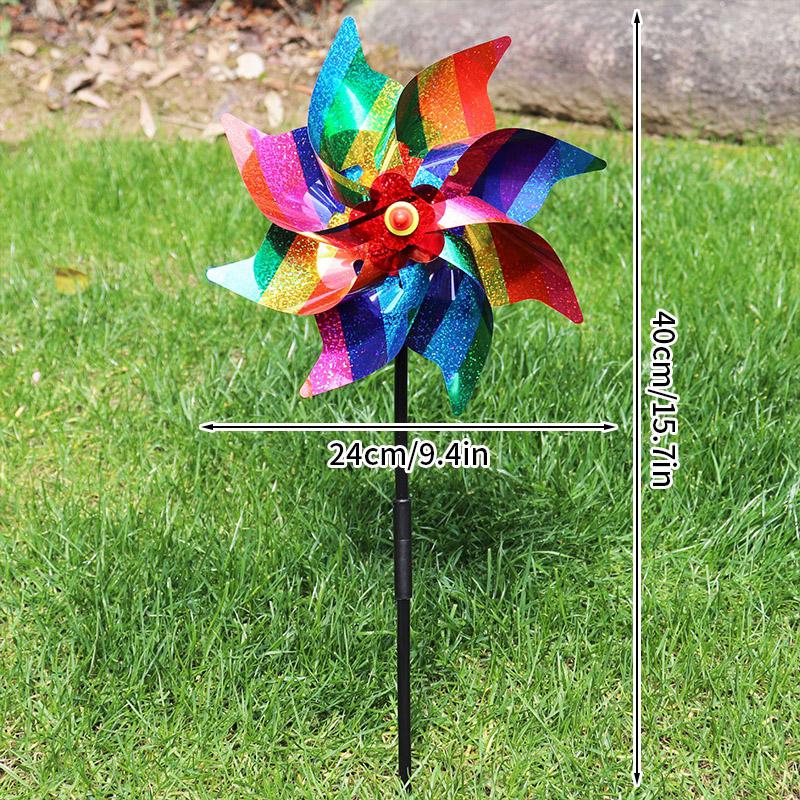 Laser Bird Repelling Windmill 24CM Windmill for Farmland Rotating Windmills Outdoor Bird Pigeon Repellent Tools Garden Supplies
