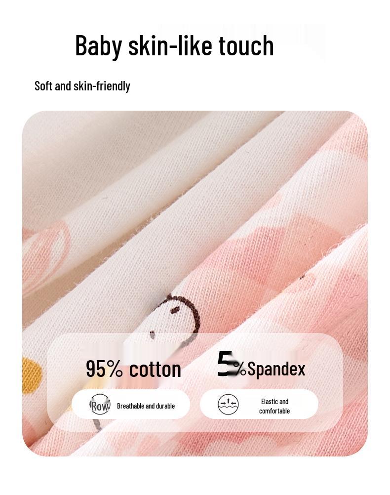 Girls' Pure Cotton Summer Underwear - Comfy, Non-Pinching Design for Toddlers