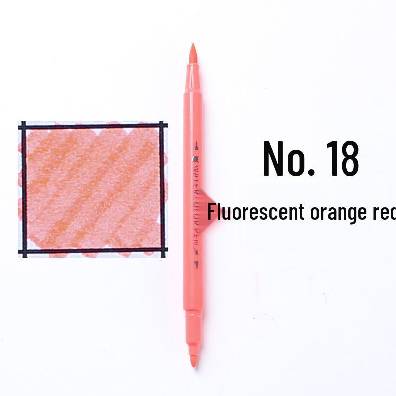 Large Capacity Double-Ended Watercolor Marker - Blue, Yellow, Black