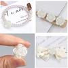 10/20pcs Plastic White Rose Shaped Pearl Button Decoration Accessories for Knitwear Shirt DIY Handicraft Sewing Art Supplies XJM