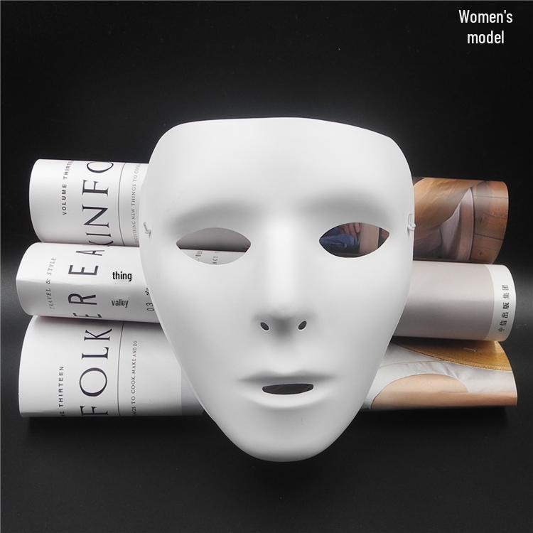 Hand-Painted Hip-Hop Masquerade Full-Face Mask for Street Dance - Unisex